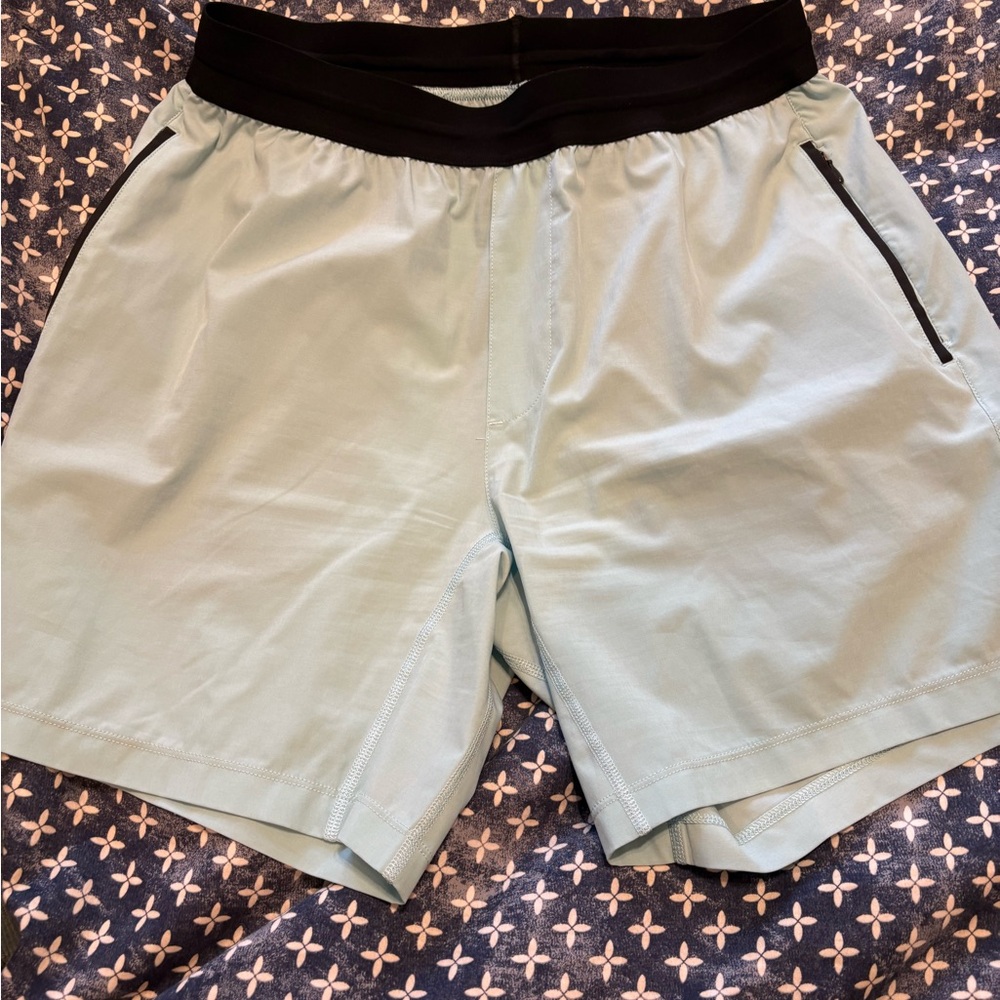 RhoneMen's Light Blue Athletic Shorts